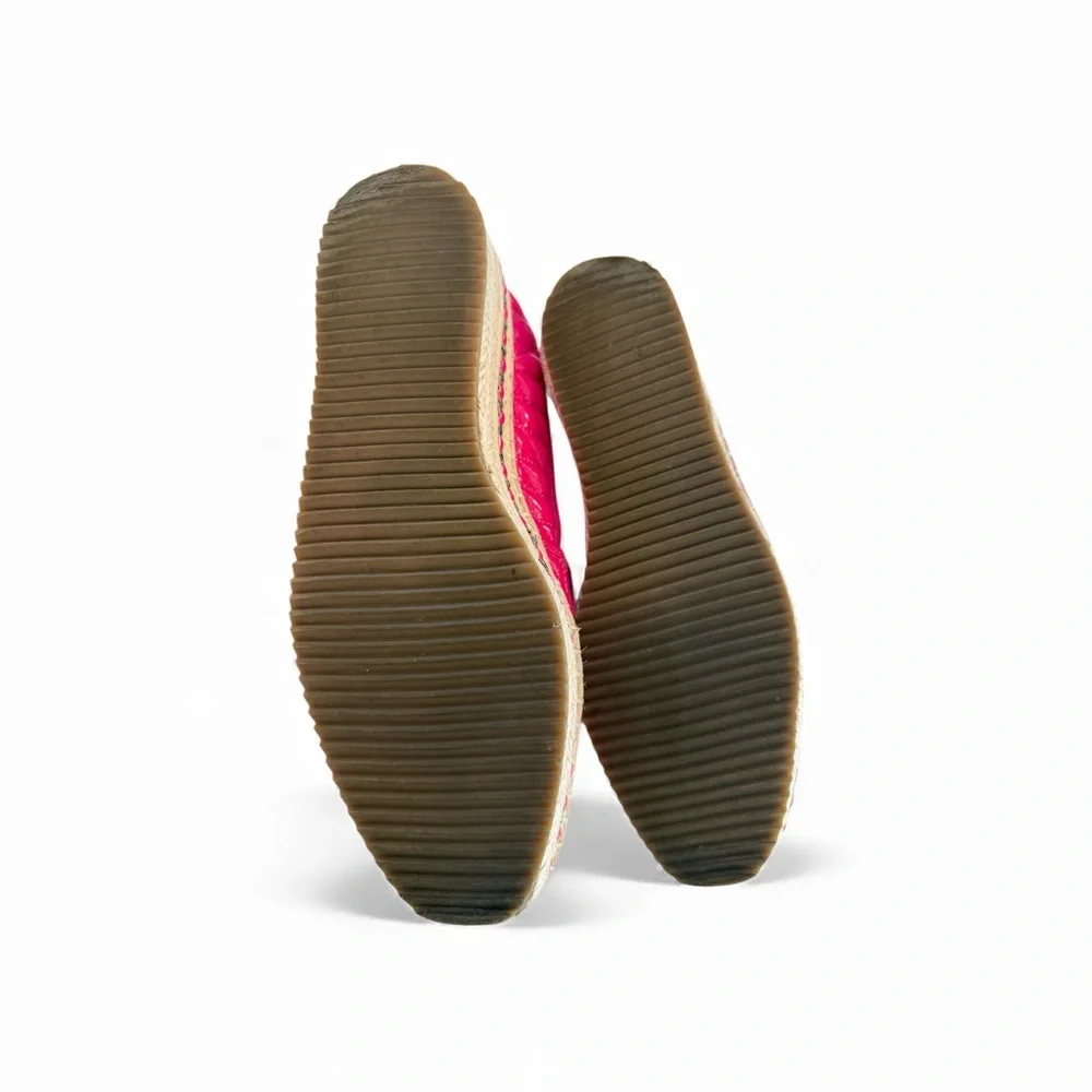 Karl Lagerfeld Pink Quilted Espadrille Flats